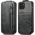 thumbnail image 3 of Zipper Wallet Case for Samsung Galaxy A03S with Card Holder Slot, PU Leather Adjustable Kickstand Flip Handbag Phone Cover for Samsung Galaxy A03S SDLL Black, 3 of 7