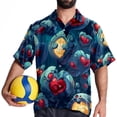 thumbnail image 4 of Love Men's Short Sleeve Spread Collar Button Down Beach Print Casual Shirts, 4 of 6
