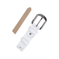 thumbnail image 6 of INSPIRE CHIC Unisex Rectangle Hollow Leather Belts with Alloy Buckle White 27-42 inches-125cm, 6 of 6