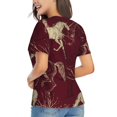 thumbnail image 3 of Womens Short Sleeve T Shirts Casual V Neck Tops Tee, Vintage Horses Tree Horse, 3 of 6