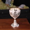 thumbnail image 4 of Copa pequeña de metal JM rosa decoración en relieve, 4 of 6