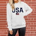 thumbnail image 4 of Hessimy Womens Casual Long Sleeve Graphic Tee Shirts Crew Neck Sweatshirts Pullover Tops for Women(White,M), 4 of 4