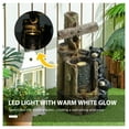thumbnail image 4 of 22.8" Outdoor Water Fountain, 3-Tier Bear Waterfall with LED Lights & Pump, 4 of 9