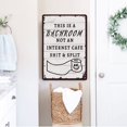 thumbnail image 4 of This Is A Bathroom Not An Internet Cafe Metal Sign 8x12 Inch Funny Bathroom Decor Signs Retro Vintage Wall Art Decor For Home Bars Clubs Cafes, 4 of 6