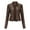 Brown coats for women, variant on Usmixi Leather Coats for Women Womens Bomber Jackets Fashion Stand Neck Open Front Zipper Leather Coats Winter Long Sleeve Pocket Plus Size Solid Lightweight Faux Fur Jackets