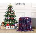 thumbnail image 3 of Luxury Velvet Christmas Prints Fleece Throw/Blanket -Holiday Theme Home Decor, Fuzzy Warm and Cozy Throws for Winter Bedding, Couch and Gift, 50" x 60 inch, Moose, 3 of 3