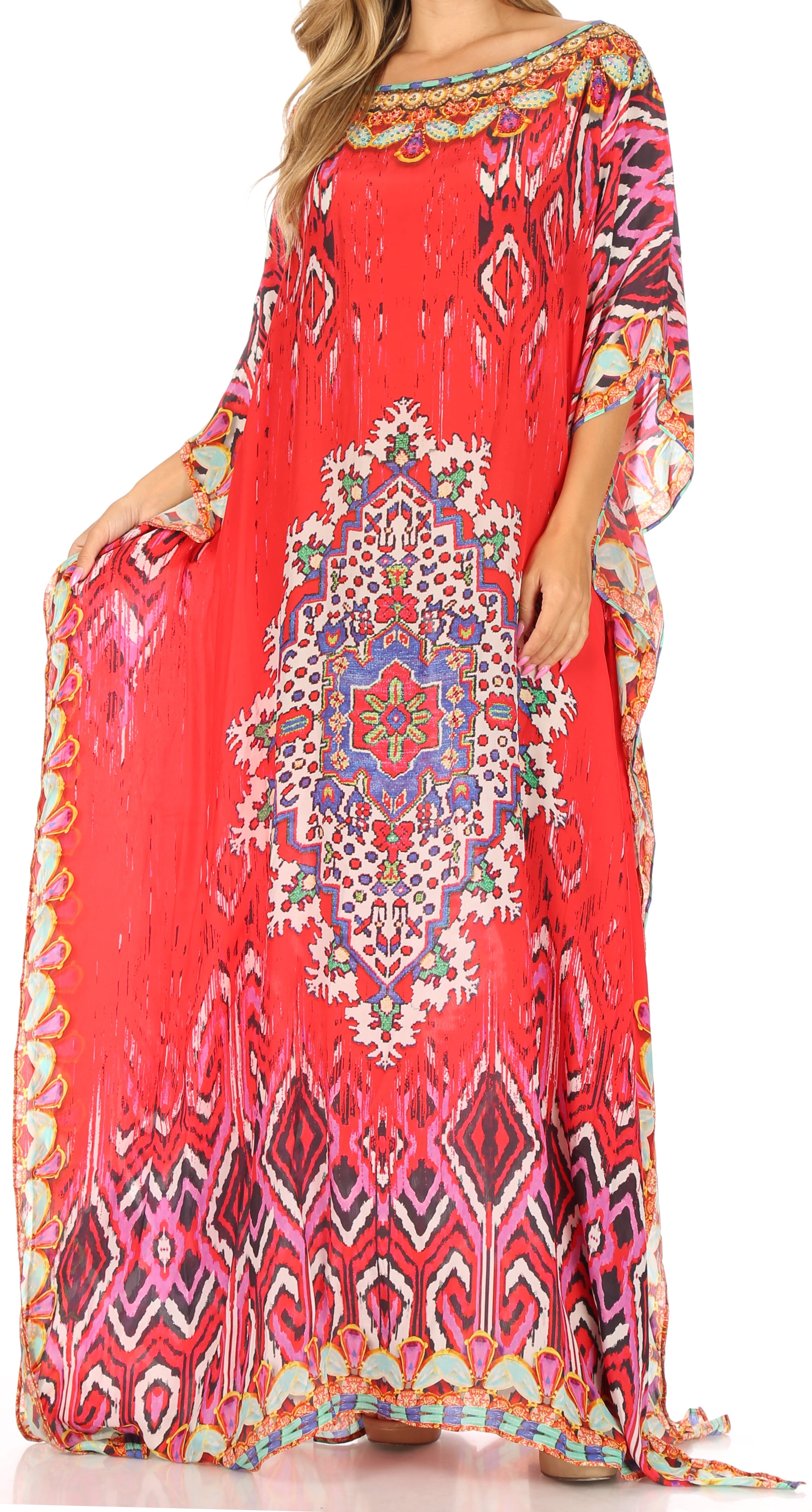 red beach kaftan