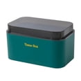 thumbnail image 2 of Dispensador de pañuelos de pared de gran capacidad, resistente al agua y sellado: caja de pañuelos de esquinas redondeadas de color verde, 2 of 8
