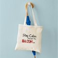 thumbnail image 4 of CafePress - Keep Calm And Put The Bacon O Tote Bag - Unisex Canvas Tote Bag, Beige, 1-Piece, 4 of 6