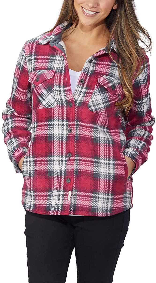 womens lined shirt jacket