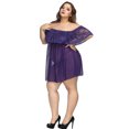 thumbnail image 4 of BONIXOOM Pajamas For Women Christmas Pajamas Sleepwear Belt Sleeveless Sleep Dress Solid Purple XXL, 4 of 4