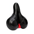 thumbnail image 1 of Eigraketly Cojín para asiento de bicicleta, resistente al agua, asiento de cuero absorbente de golpes, bicicleta de montaña, ciclismo de carretera, Ciclismo negro rojo Eigraketly OD022164-01, 1 of 6