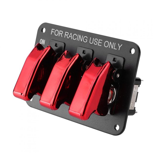 Interruptor De Encendido De Carreras, Panel De Interruptor De Palanca De Material De Metal De Primera Calidad, Instalación Simple, Duradero Para Coche De 12V Para Coche De Carreras ANGGREK Otros