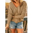 thumbnail image 6 of Redhotype Elegant Zipper V-Neck Hoodie, Drop Sleeves, Versatile All-Day Chic, 6 of 8