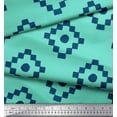 thumbnail image 2 of Soimoi Green Cotton Duck Fabric Diamond Geometric Fabric Prints By Yard 42 Inch Wide, 2 of 3