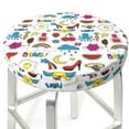thumbnail image 3 of Kdxio Summer Print Stool Covers Round,Stretch Round Bar Stool Covers Washable Bar Stool Cushion Slipcover for 12-15 Inch Chair, 3 of 7