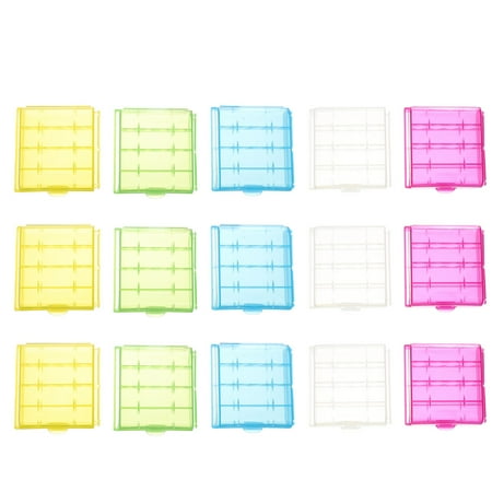 

30pcs Batteries Plastic Storage Case Holder Battery Transparent Storage Box