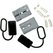 STARSIDE Battery Quick Connector Kit 175A 1/0AWG Plug Connect Disconnect Winch Trailer Grey with Waterproof Cap