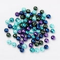 thumbnail image 2 of 1Bag 8mm Ocean Mix Pearlized Glass Pearl Beads Mixed Color Hole: 1mm, 2 of 4