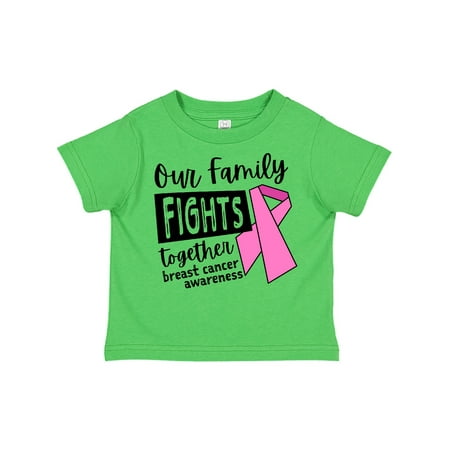 

Inktastic Our Family Fights Together Breast Cancer Awareness Gift Toddler Boy or Toddler Girl T-Shirt