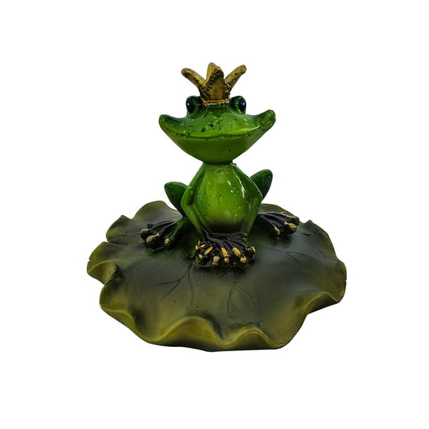 frog with crown garden statue  Garden animal statues, Garden frog statue,  Frog
