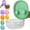 Green, variant on Snack Finger Container, 2-in-1 No-Mess Snack Box with Silicone Finger Lid, Spill Proof Portable Food Storage Cup, Travel Snacks Holder for Travel, Camping, Outdoor, Keep Hands Clean