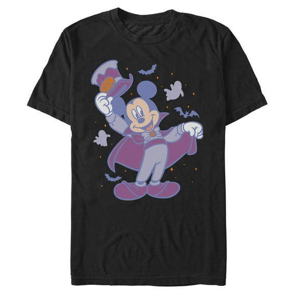 Mens Mickey & Friends Halloween Tipping Hat Cape Costume T Shirt