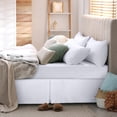 thumbnail image 3 of Falda de cama Utopia Bedding California King de microfibra blanca, 3 of 7