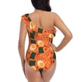 thumbnail image 5 of Picia Ramen Noodle Soup Pattern Women's One Piece Swimsuits,One Shoulder Swimwear Asymmetric ,Ruffle Monokinis Bathing Suits,High Waisted Flattering Bathing Suits-XX-Large, 5 of 8