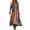 Blue, variant on Women's 4th of July Maxi Dress Vintage American Flag Print V Neck Long Sleeve Boho Casual Patriotic Dress Blue
