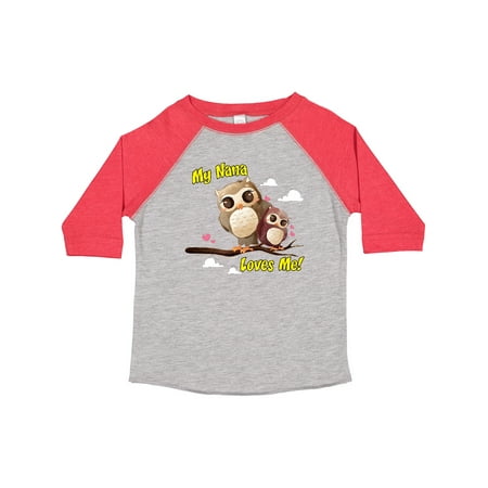 

Inktastic My Nana Loves Me Owl Gift Toddler Boy or Toddler Girl T-Shirt