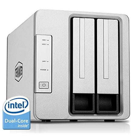 TerraMaster F2-221 NAS 2-Bay Cloud Storage Intel Dual Core 2.0GHz Plex Media Server Network Storage (Best Hdd For Plex Media Server)