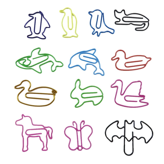 Methold 10 Uds. Clips de papel con forma de Animal bonito dispensadores de marcadores de libros de Metal patrón de accesorios de oficina al cartulina