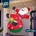 thumbnail image 4 of Joyfy 8 FT Christmas Inflatables Santa Outdoor Decorations,Christmas Swinging Santa on Ornament Blow Ups Yard with Built-in LEDs for Holiday Party Garden Lawn Decor, 4 of 8