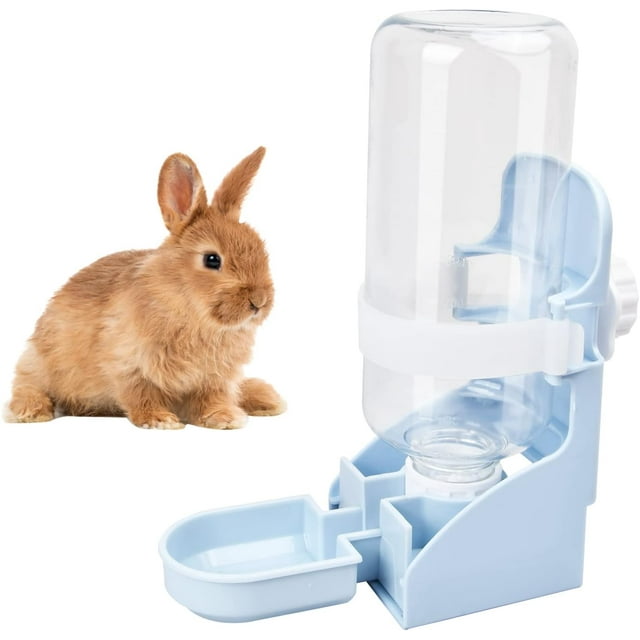 Water Dispenser for Rabbit, 17oz Rabbit Water Feeder, Pet Drinking Fountain, Small Animal No Leak Water Feeder, Hanging Water Fountain Automatic Dispenser for Bunny Chinchilla Hedgehog Squirrel