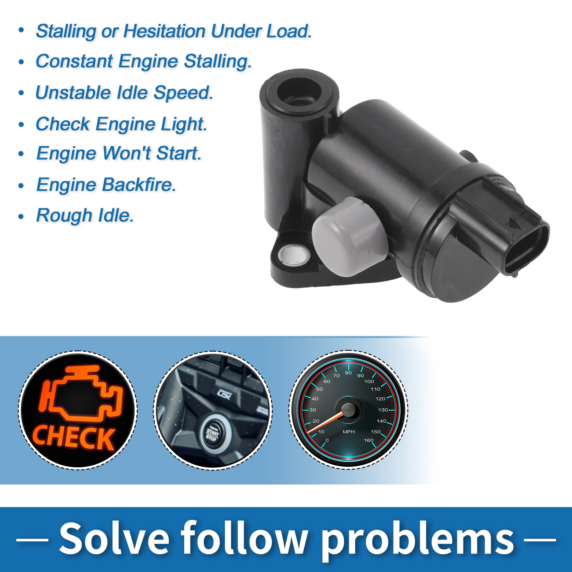 Unique Bargains Car Idle Air Control Valve for Mazda 3 2010 No.ZY0120130 IACV Idle Motor Idle Air Control Valve