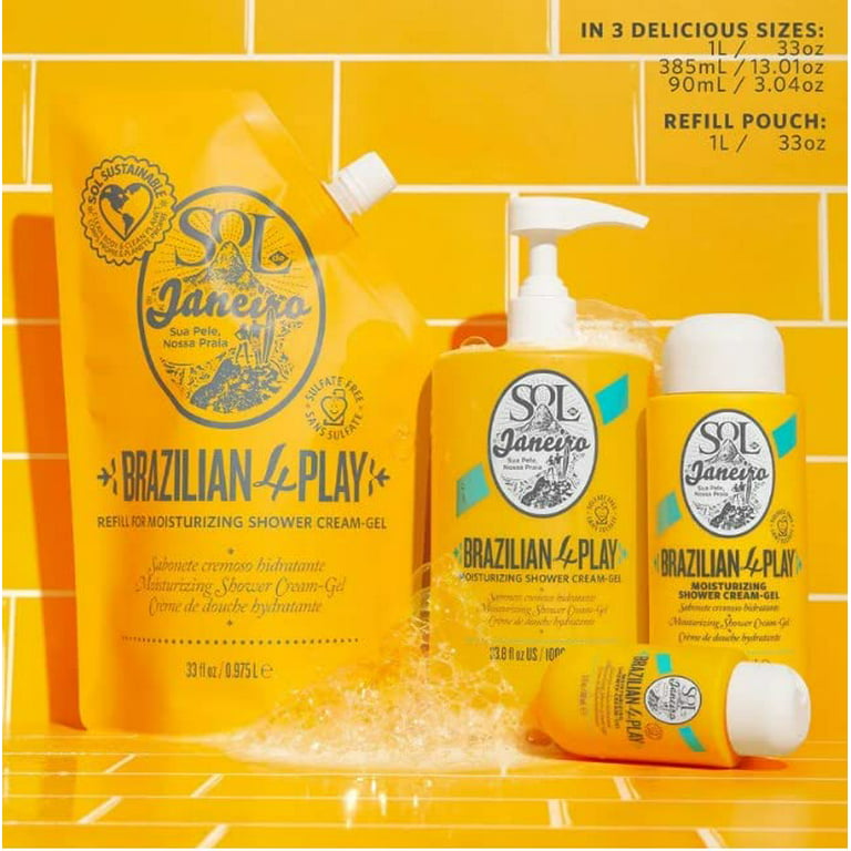 Body 4 Brazilian SOL Shower 90ml Play JANEIRO Moisturizing Wash Cream Gel DE