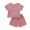 Pink, variant on Boys Girls Two Piece Outfits Toddler Baby Girls Summer Solid Color Short Sleeve Short Headband Summer Outfits for Girls Boys