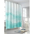 thumbnail image 3 of Fsddascl Aqua Ombre Mountain Shower Curtain Set - 36" x 78" Washable Bathtub Curtain with 12 Hooks, Nature Abstract Art Marble Gradient Waterproof Fabric Stall Shower Curtains for Bathroom/Bathtub, 3 of 6