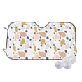 thumbnail image 2 of Lsque Geometric Spots Car Windshield Sun Shade | Accordion Folding Style Auto Shade for Car Truck SUV Van | Blocks UV Rays Sun Visor Protector | Small, 2 of 7