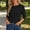 *Black, variant on Women's Crew Neck 3/4 Sleeve Top,Casual Loose Fit Soft Basic Blouse Yellow,Women's Plus S