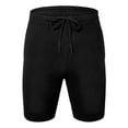 thumbnail image 2 of Men's Jersey Shorts Quick Dry Elastic Workout Short with Drawstring for Bodybuilding Running Exercising Jogging, 2 of 9