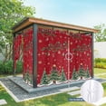thumbnail image 6 of Outdoor Curtains for Patio Waterproof, Christmas Tree Outdoor Privacy Panels Grommet, Red Winter Xmas Ball Berry Snowflakes Blackout Outside Curtains for Porch/Cabana 54"x108", 2 Panels, 6 of 8