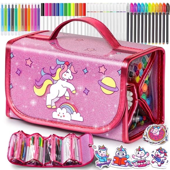Set de rotuladores lavables Beefunni Unicorn de Art Supplies, 48 unidades