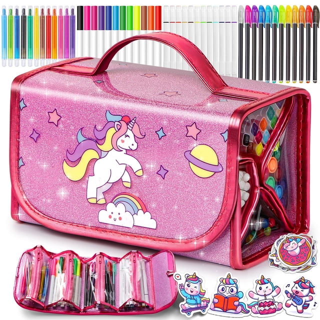 Set de rotuladores lavables Beefunni Unicorn de Art Supplies, 48 unidades