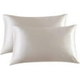 thumbnail image 1 of HZKAICUN Satin Pillowcase for Hair and Skin, 2-Pack - Standard Size Pillow Cases - Satin Pillow Covers with Envelope Closure, 1 of 8