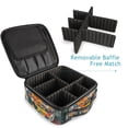 thumbnail image 4 of FORMRS Travel Makeup Bag Large Capacity Train Case Cosmetic Organizer with Adjustable Dividers, Colorful Goldfish, 4 of 8