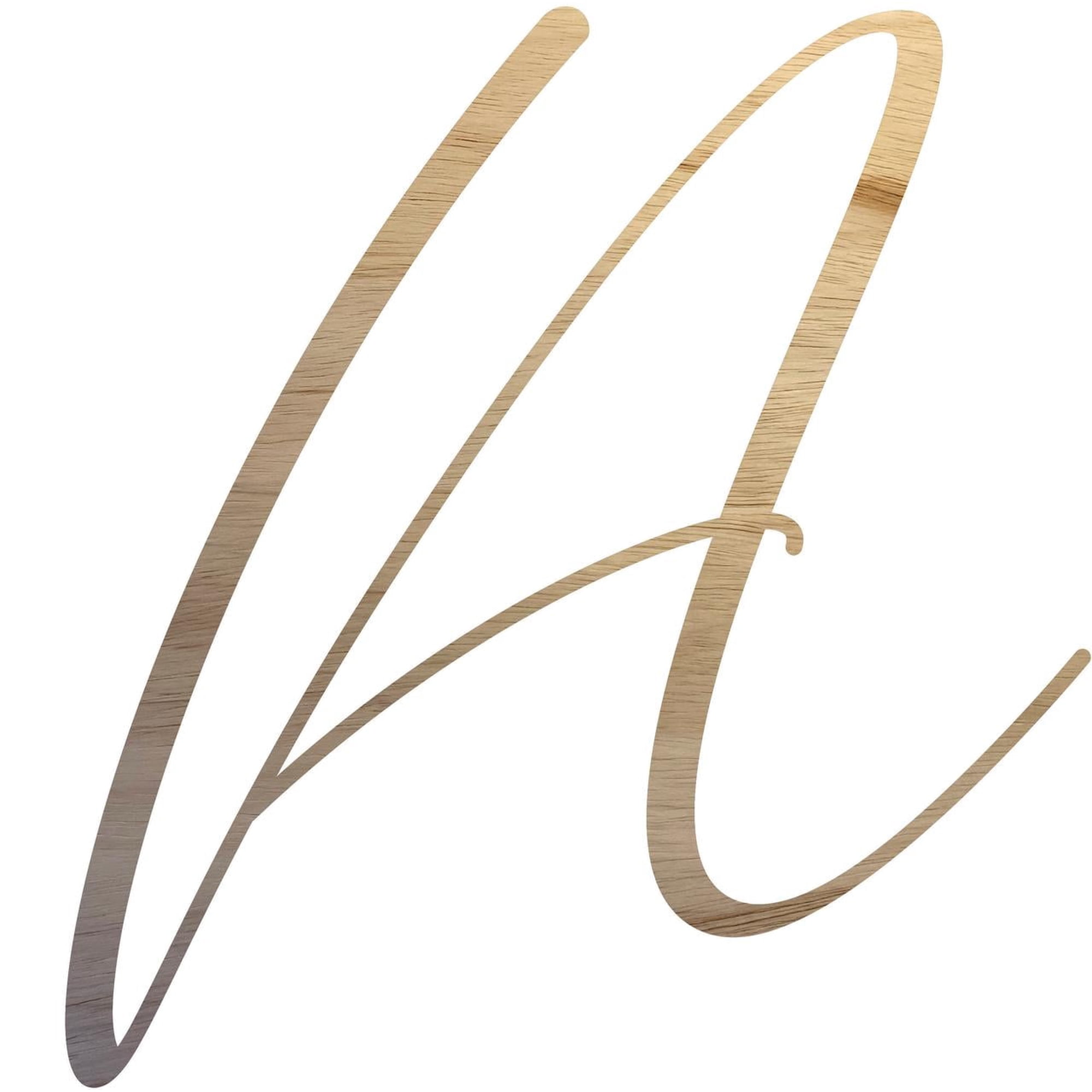 Unfinished Wood Letter A, Craft Alphabet 6'' Tall Wooden Letter Wall Décor, Bellany Script Font