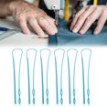 thumbnail image 1 of Neddle Drawstring Threader, Rustproof Multipurpose Plastic Blue 15pcs Sewing Drawstring Threader Easy Operation  for Knitting for Tailor's Shop, 1 of 7