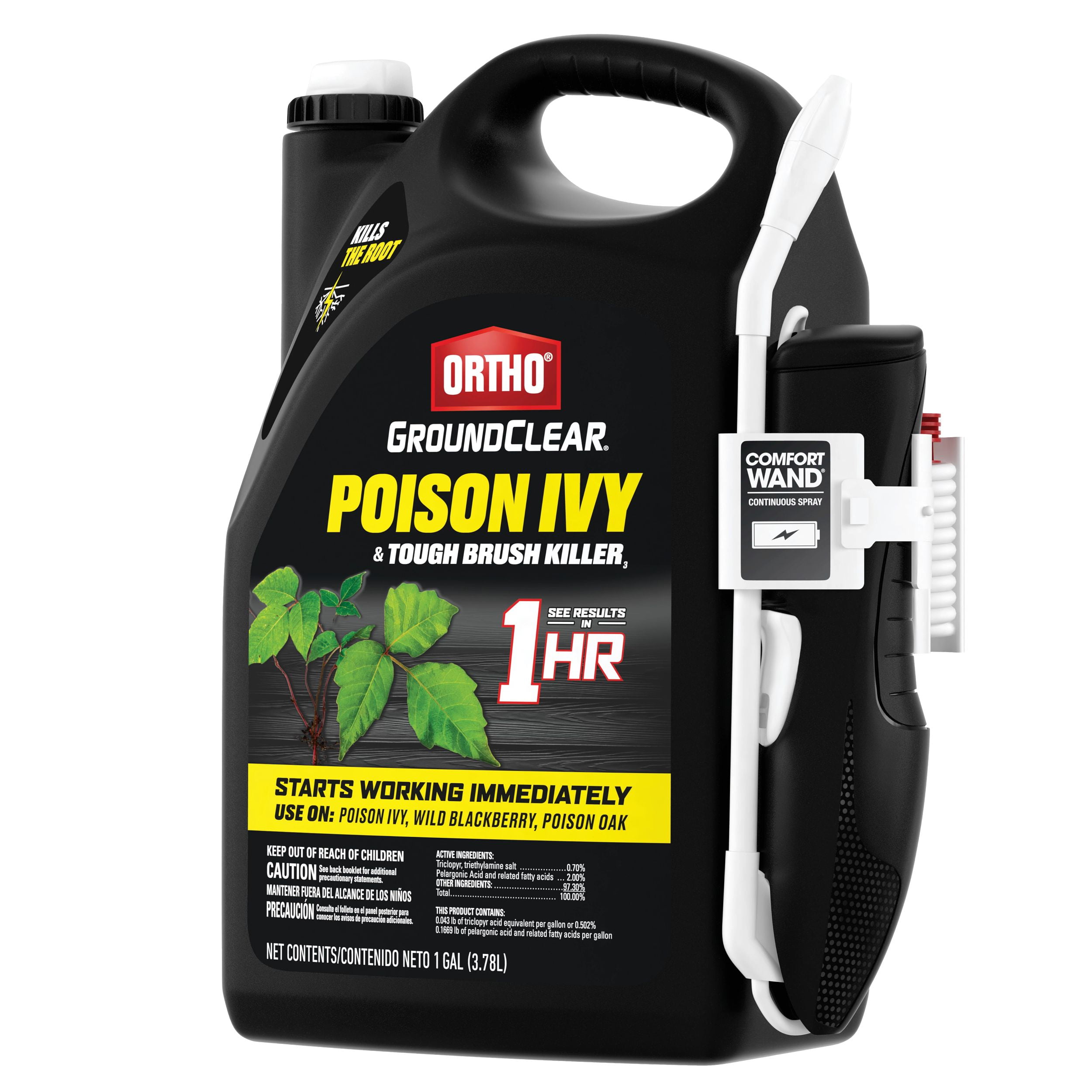Ortho GroundClear Poison Ivy and Tough Brush Killer3 with Comfort Wand, 1 gal.